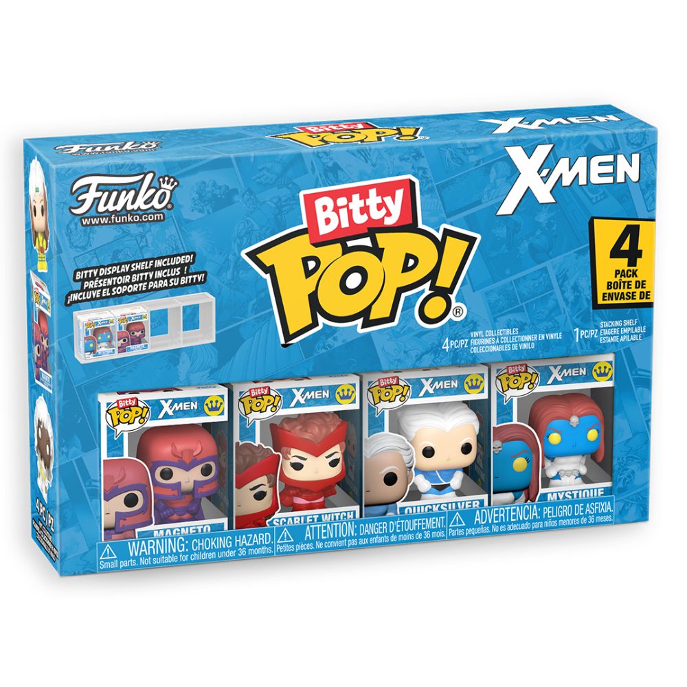 X-Men - Magneto, Scarlet Witch, Quicksilver & Mystique Bitty Pop! Vinyl 4 Pack