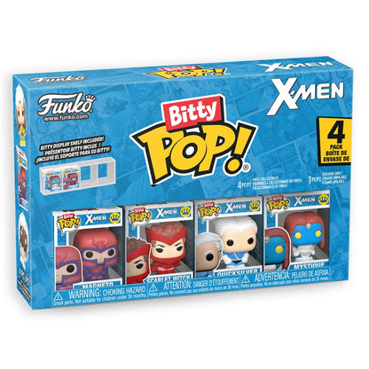 X-Men - Magneto, Scarlet Witch, Quicksilver & Mystique Bitty Pop! Vinyl 4 Pack