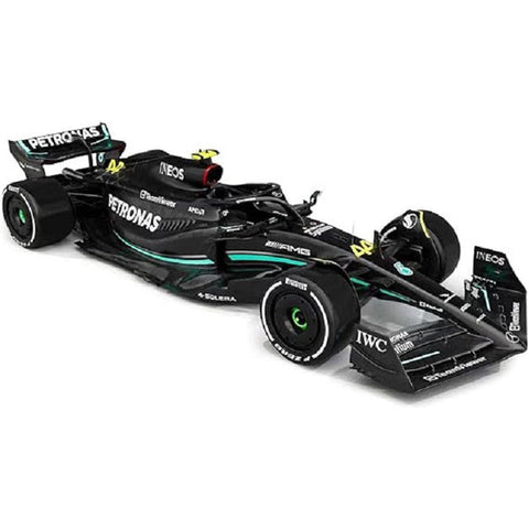 Image of Bburago Formula One (F1) Racing 2023 F-1 Mercedes W 14 #44 Lewis Hamilton 1:43 Scale Diecast Vehicle