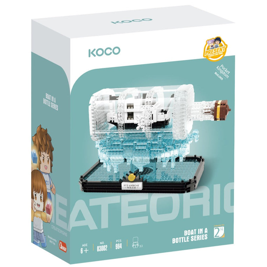 Koco Ship In A Bottle Steamboat Willie