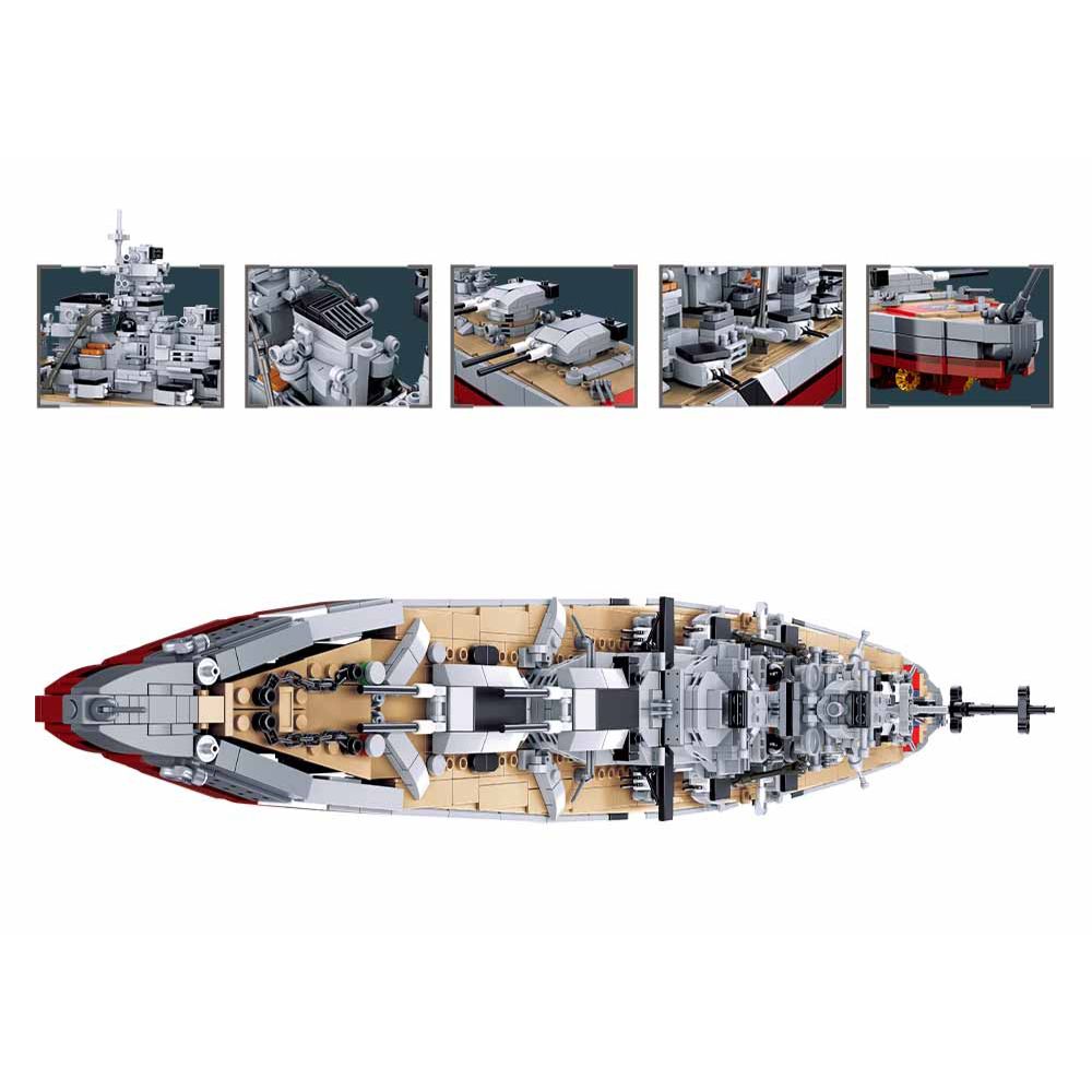 MB Bismarck Battleship 2 In 1 1849 Pieces Ages 12+ C4 (Store Pickup Only)