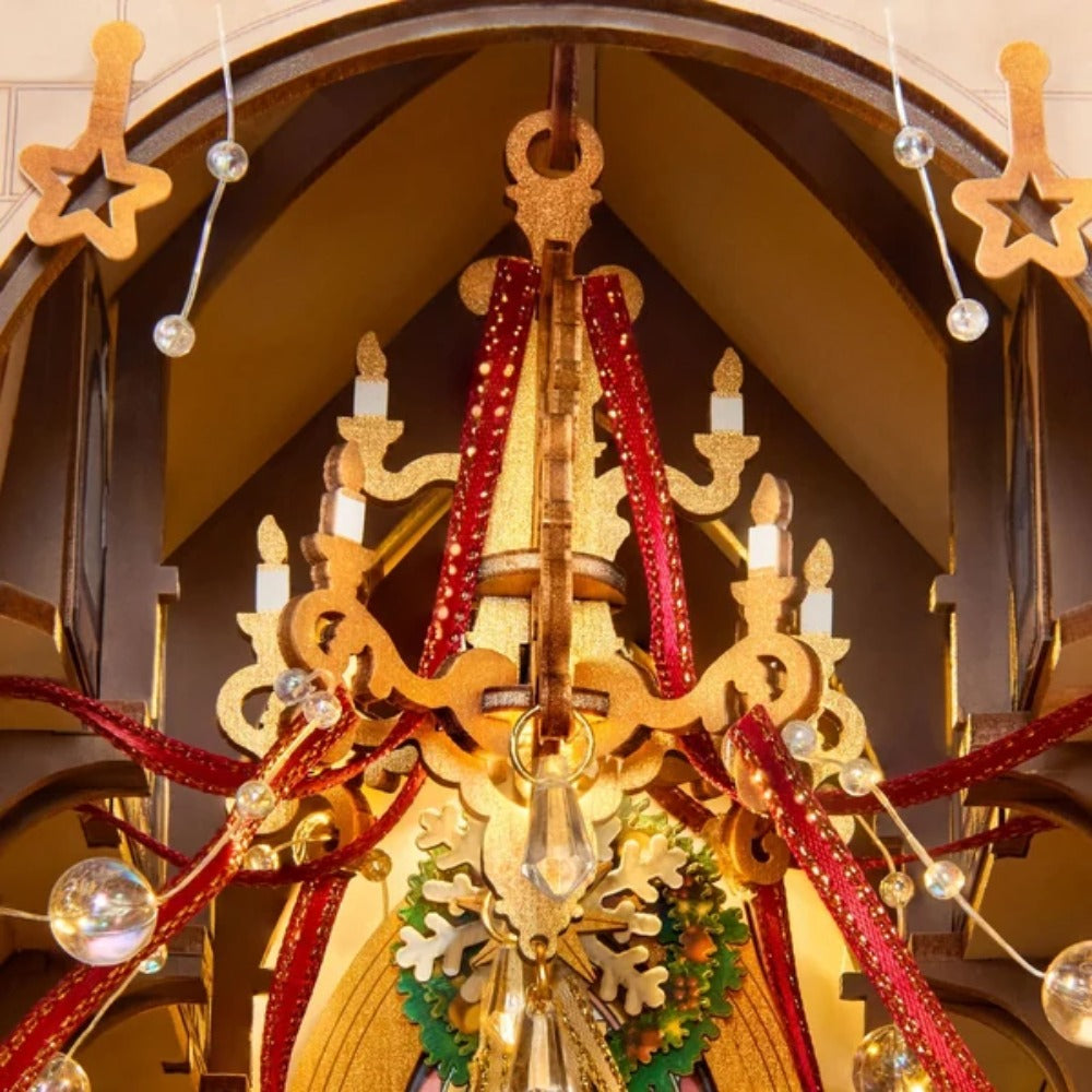 Robotime - Rolife Caroling Christmas Cathedral DIY Book Nook