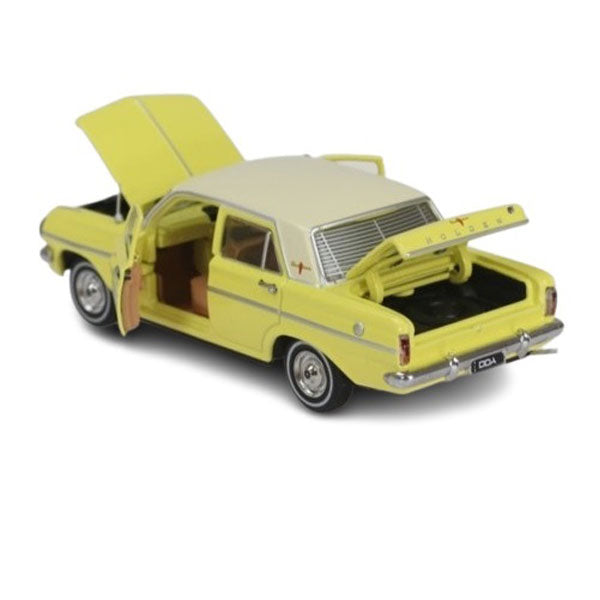 1:32 2-Tone Yellow/White EH Holden Sedan Premier Street Full Detailed Opening Front Doors, Bonnet & Boot