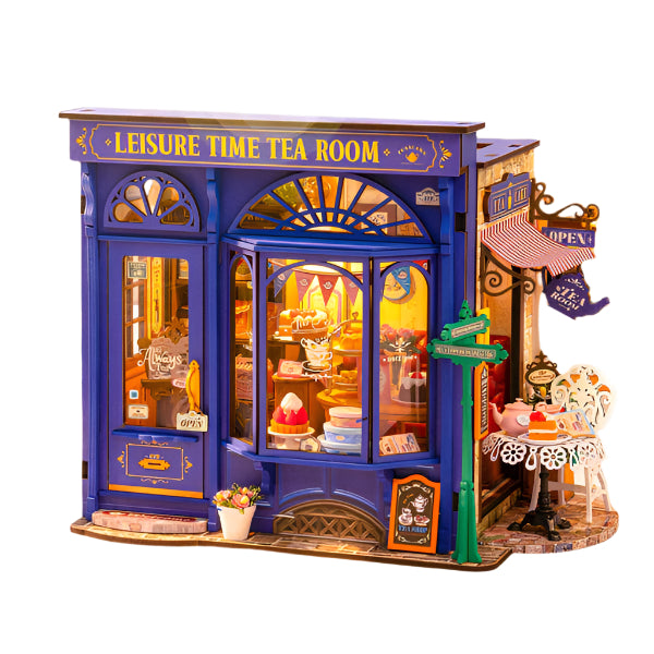 Robotime DIY Mini House Leisure Time Tea Room