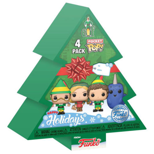 Elf - Tree Holiday US Exclusive Pocket Pop! 4-Pack Box Set