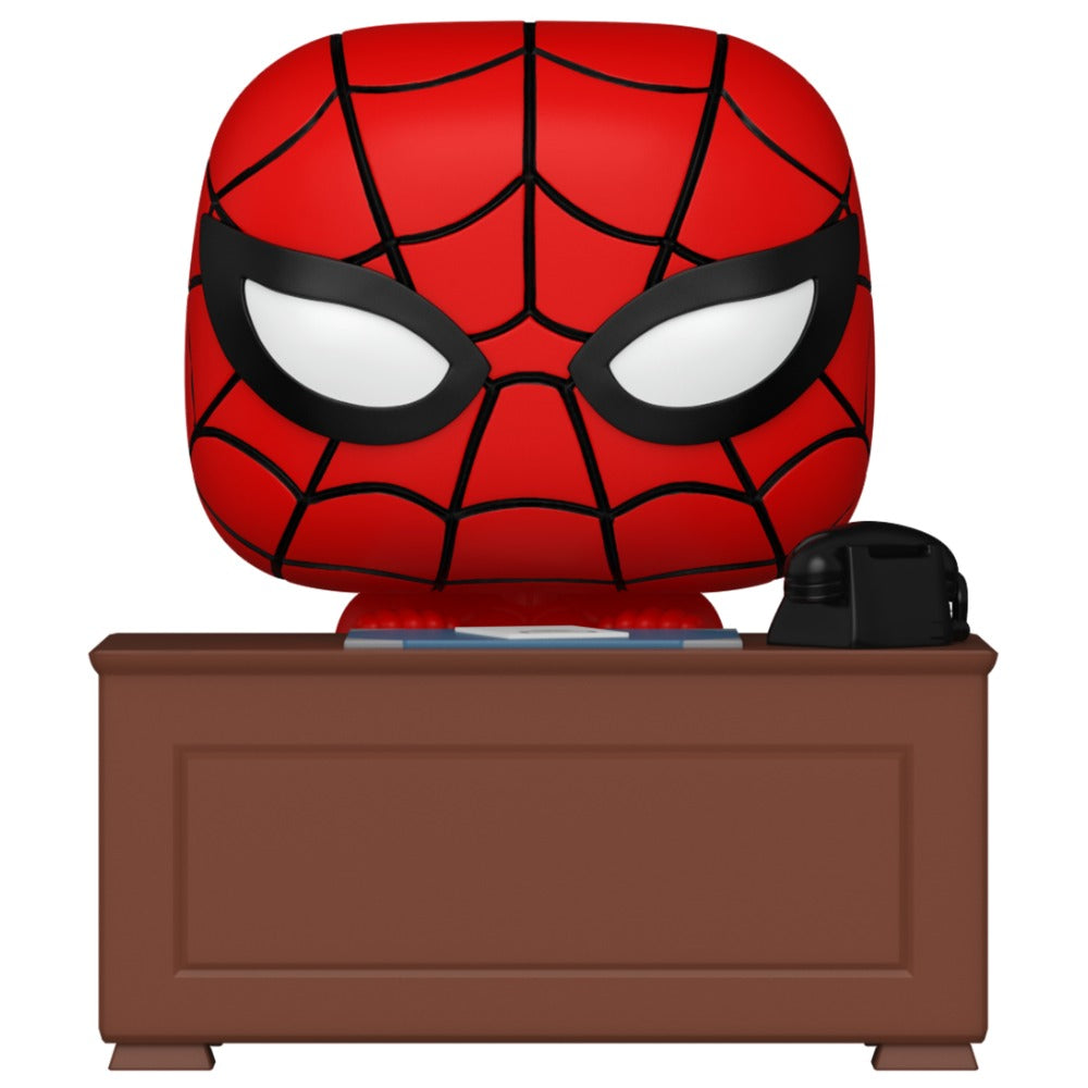 Marvel - Spiderman w/Desk Meme Pop! Premium