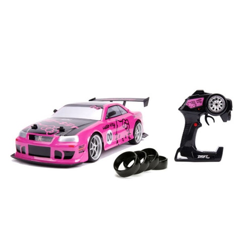 Image of Hello Kitty - 2002 Nissan Skyline GT-R (BNR34) 1:10 Scale Remote Control Car
