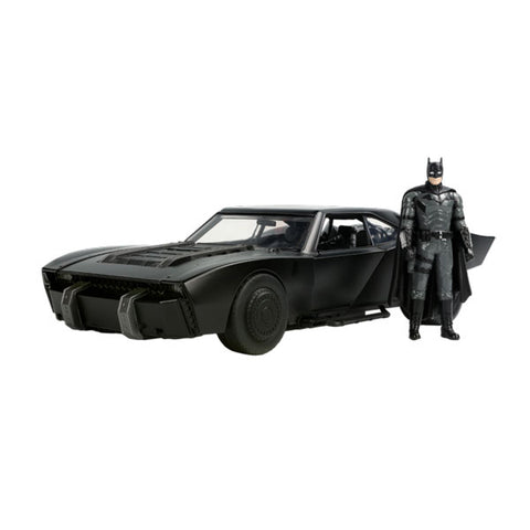 Image of The Batman - Batmobile with Batman 1:18 Scale Hollywood Ride with Light