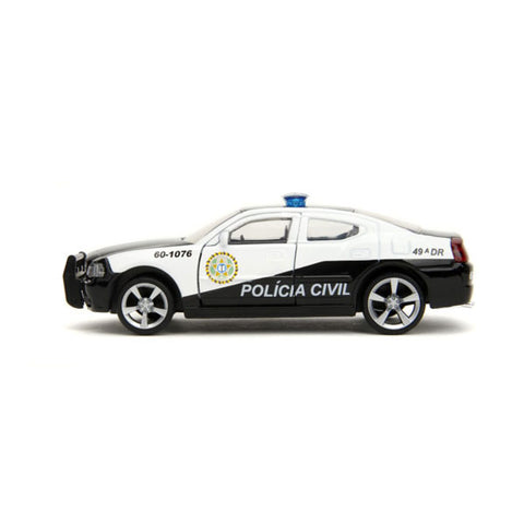 Image of Fast & Furious 5 - 2006 Dodge Charger Police Car 1:32 Scale Hollywood Rides Diecast Vehicle