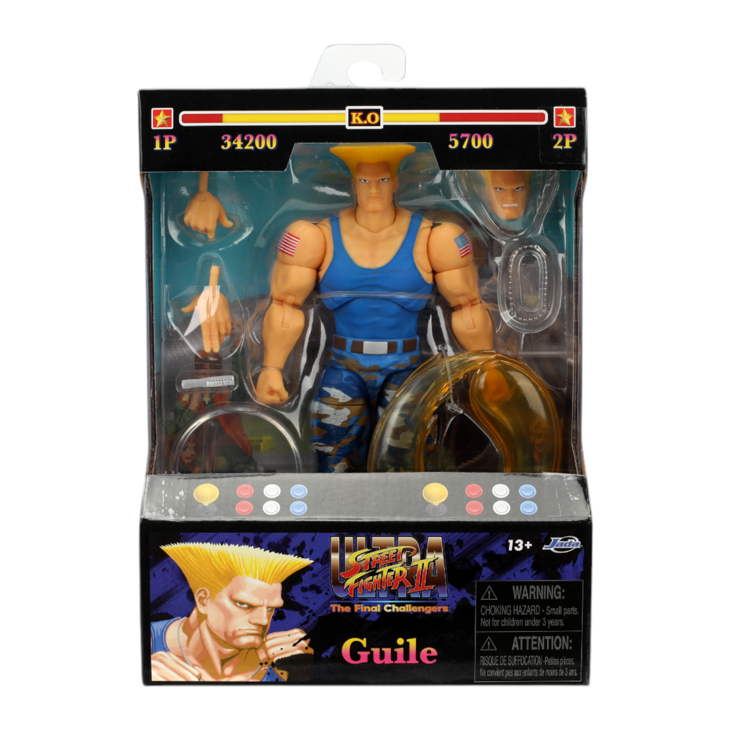 Street Fighter II - Guile (Player 2) 6 Inch Figure