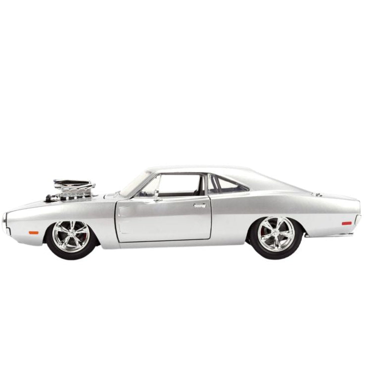 Fast & Furious - Dom’s 1970 Dodge Charger Anniversary Diecast Vehicle Silver Finish