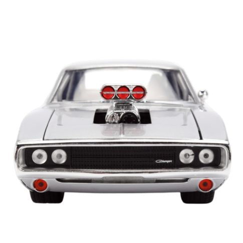 Fast & Furious - Dom’s 1970 Dodge Charger Anniversary Diecast Vehicle Silver Finish