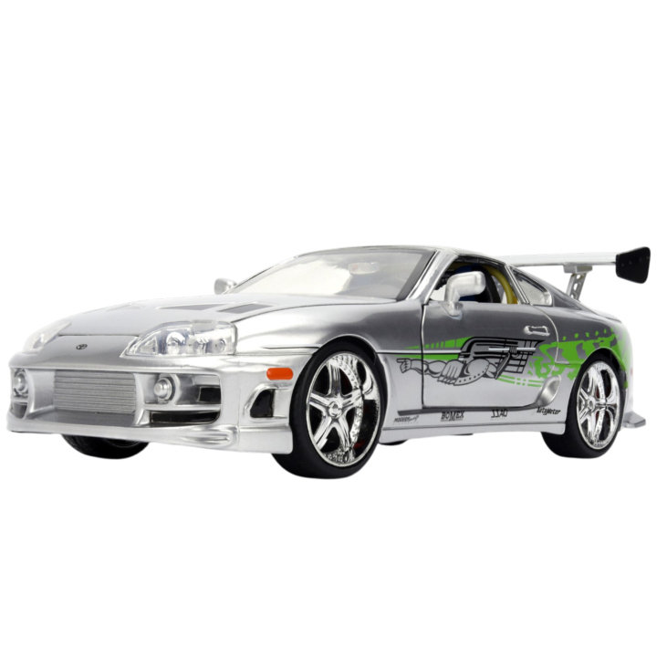Fast & Furious - Brian's 1995 Toyota Supra Anniversary 1:24 Scale Diecast Vehicle Silver Finish