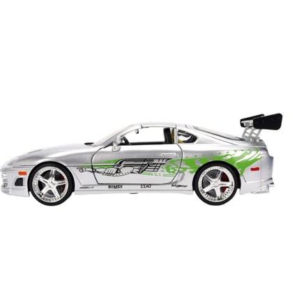Fast & Furious - Brian's 1995 Toyota Supra Anniversary 1:24 Scale Diecast Vehicle Silver Finish