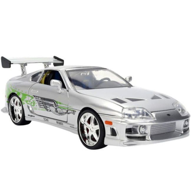 Fast & Furious - Brian's 1995 Toyota Supra Anniversary 1:24 Scale Diecast Vehicle Silver Finish