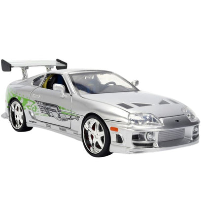 Fast & Furious - Brian's 1995 Toyota Supra Anniversary 1:24 Scale Diecast Vehicle Silver Finish