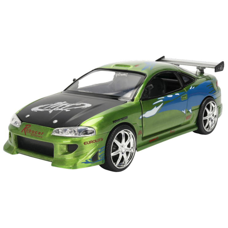 Fast & Furious - Brian's 1995 Mitsubishi Eclipse 1:24 Scale Diecast Vehicle Colour Brush Finish