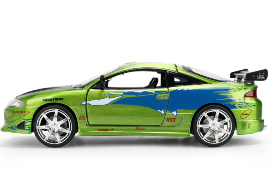 Fast & Furious - Brian's 1995 Mitsubishi Eclipse 1:24 Scale Diecast Vehicle Colour Brush Finish