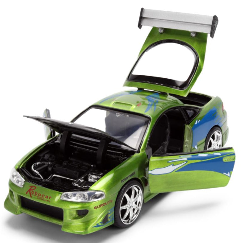 Fast & Furious - Brian's 1995 Mitsubishi Eclipse 1:24 Scale Diecast Vehicle Colour Brush Finish