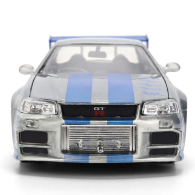 Fast & Furious - Brian's 2002 Nissan Skyline GT-R (BNR34) 1:24 Scale Diecast Vehicle Colour Brush Finish