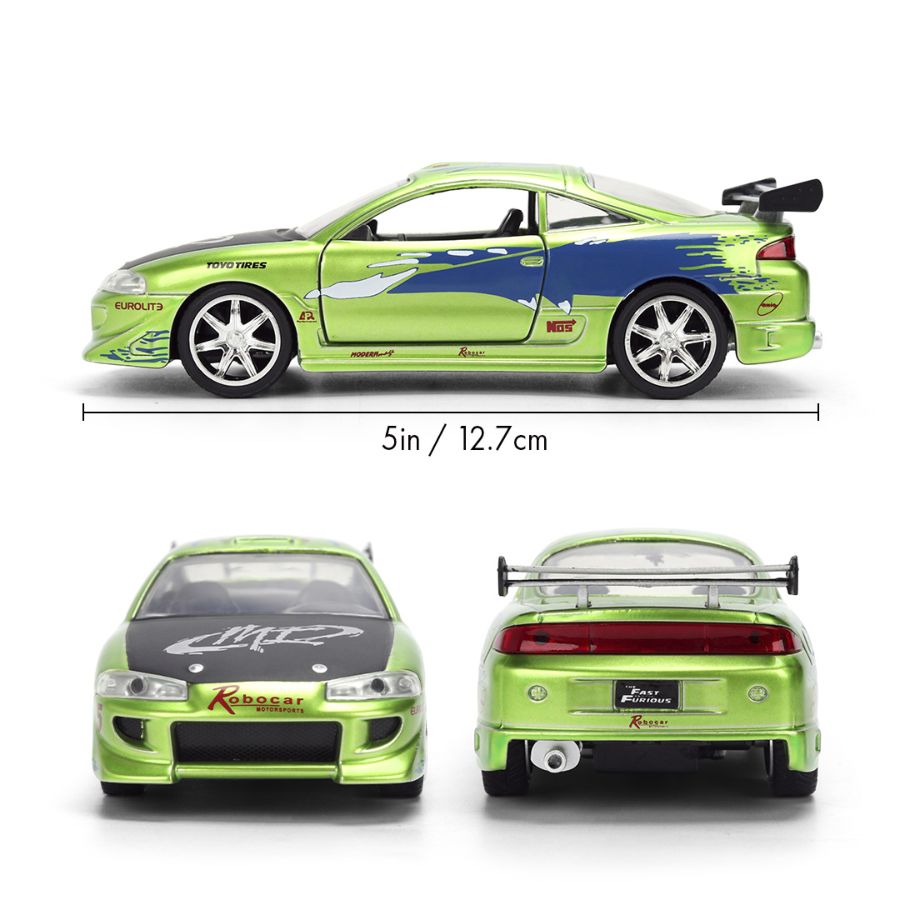 Fast & Furious - 1:32 Brian’s 1995 Mitsubishi Eclipse Anniversary Diecast Vehicle Candy Finish