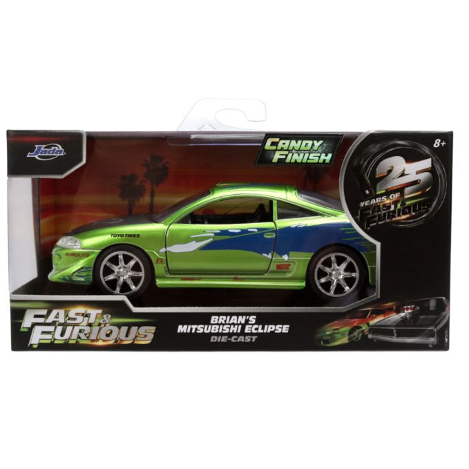 Fast & Furious - 1:32 Brian’s 1995 Mitsubishi Eclipse Anniversary Diecast Vehicle Candy Finish