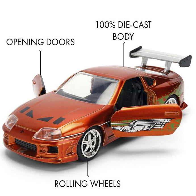 Fast & Furious - 1:32 Brian’s 1995 Toyota Supra Anniversary Diecast Vehicle Candy Finish