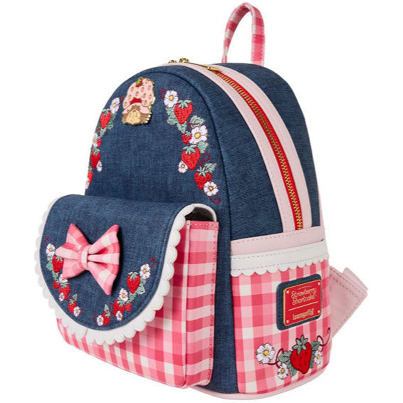 Loungefly - Strawberry Shortcake - Faux Denim Mini Backpack