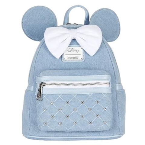 Image of Loungefly - Disney - Minnie Mouse Denim US Exclusive Mini Backpack