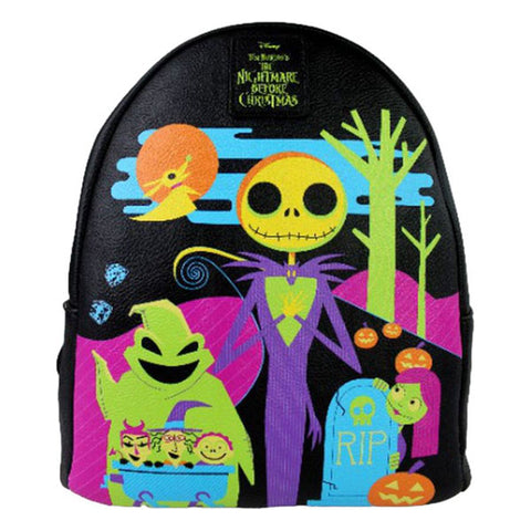 Image of Loungefly - The Nightmare Before Christmas - Blacklight US Exclusive Mini Backpack