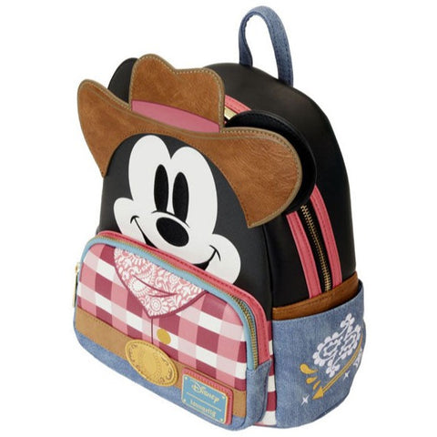 Image of Loungefly - Disney - Western Mickey Cosplay Mini Backpack