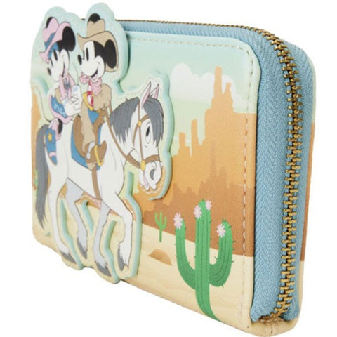 Image of Loungefly - Disney - Western Mickey & Minnie Zip Around Wallet