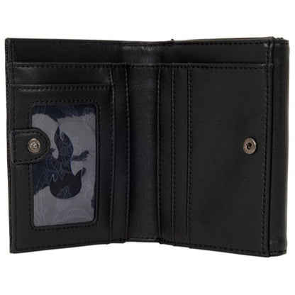 Loungefly - Disney Villains - Black Faux Leather with Velvet Trim Tri-Fold Wallet