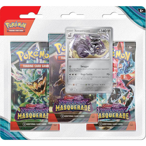 Image of Pokemon TCG Scarlet & Violet 6 Twilight Masquerade Three Booster Blister