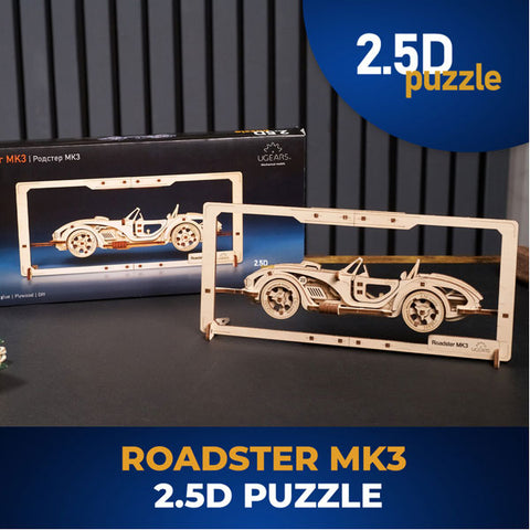 Image of Ugears Roadster MK3 2.5D Puzzle