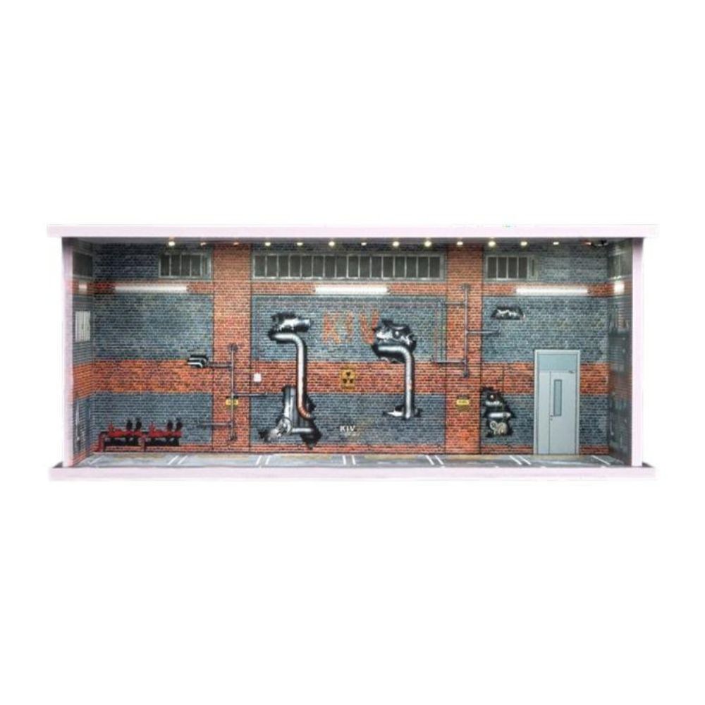 1:64 Diorama - Garage Scene Outdated Factory C (Boxed) Miniature Scene