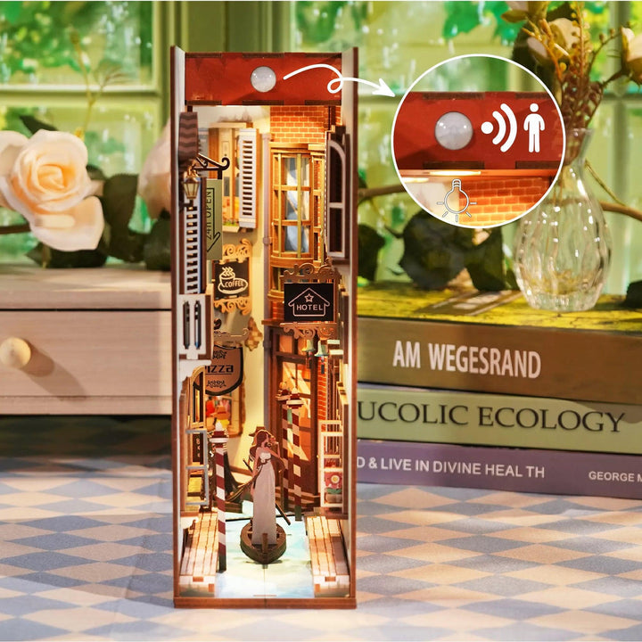 Tonecheer Travel In Venice Book Nook Wooden Model Kit