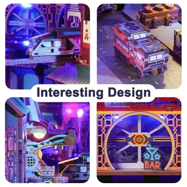 Tonecheer Cyber City Wooden Model Kit