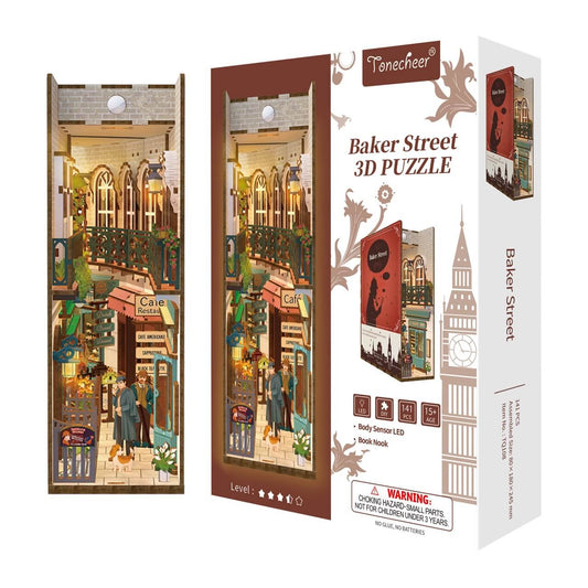 Tonecheer Baker Street Book Nook Wooden Model Kit