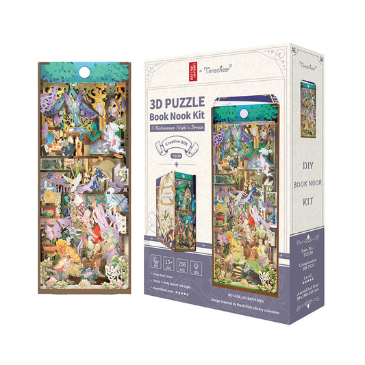 Tonecheer A Midsummer Nights Dream Book Nook Wooden Model Kit