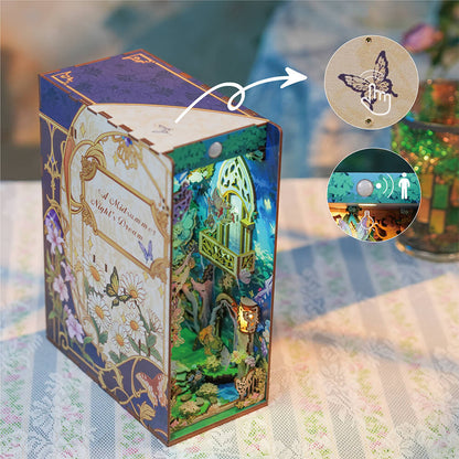Tonecheer A Midsummer Nights Dream Book Nook Wooden Model Kit