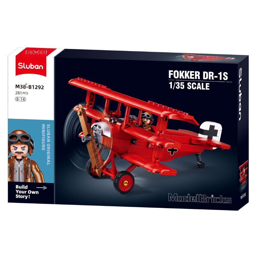 MB WW1 Fokker DR-1S Scale 1:35 281 Pieces C16