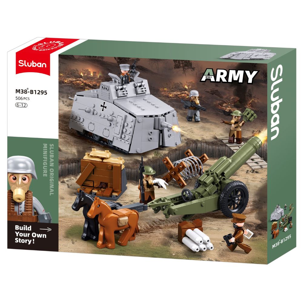 Army WW1 A7V Tank Offensive 506 Pieces C12