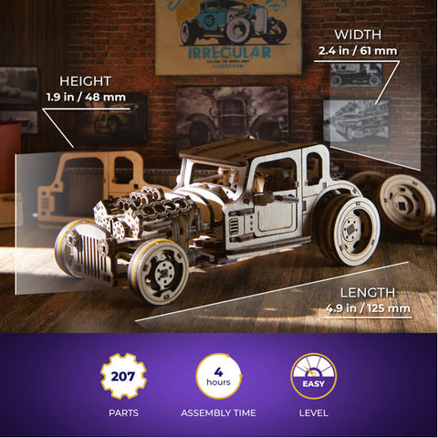 Image of Ugears Hot Rod Furious Mouse