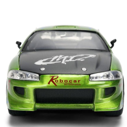 Fast & Furious - Brian's 1995 Mitsubishi Eclipse 1:24 Scale Diecast Vehicle Colour Brush Finish
