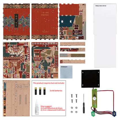 Tonecheer The Banquet Of Tang Dynasty Book Nook Wooden Model Kit