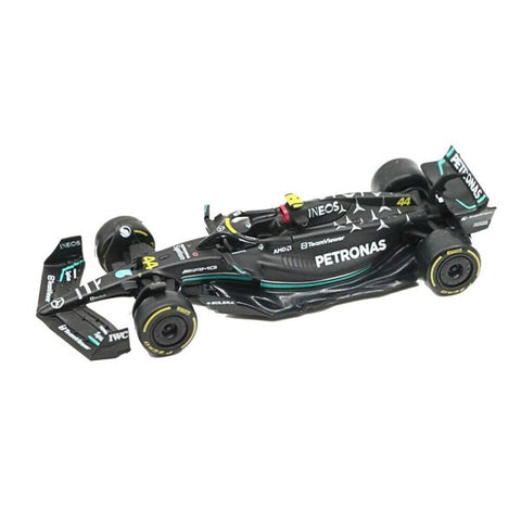Image of Bburago Formula One (F1) Racing 2023 F-1 Mercedes W 14 #44 Lewis Hamilton 1:43 Scale Diecast Vehicle