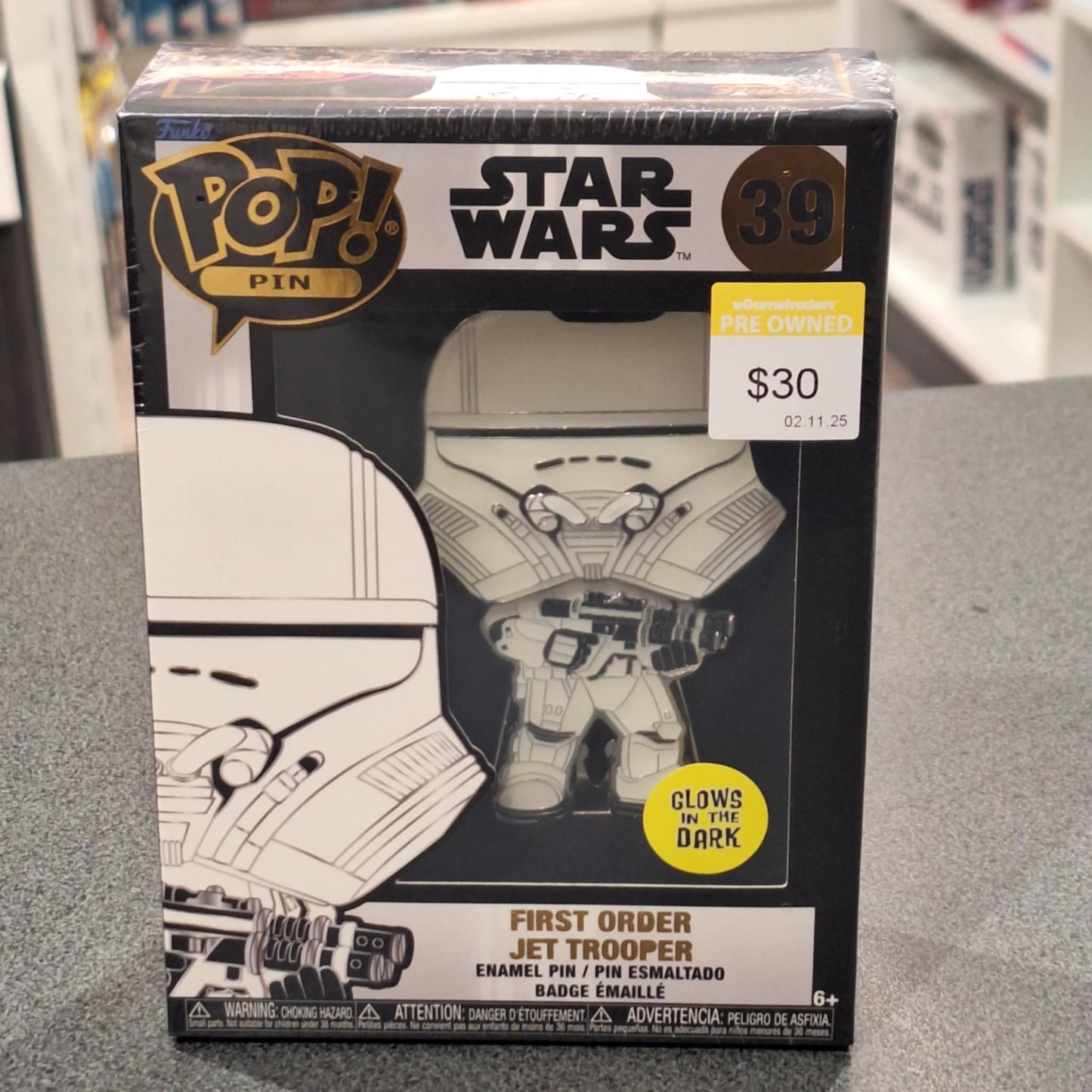 Star Wars - First Order Jet Trooper White 4 Inch Pop! Pin