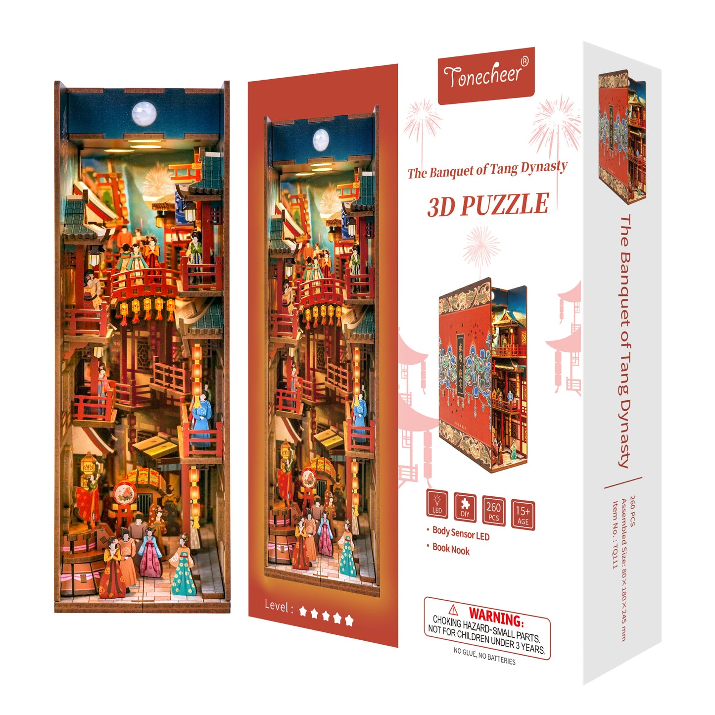 Tonecheer The Banquet Of Tang Dynasty Book Nook Wooden Model Kit