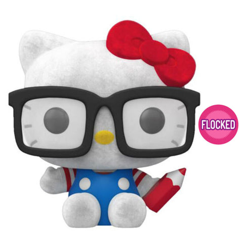 Image of Hello Kitty - Hello Kitty Hipster Nerd with Glasses US Exclusive Flocked Pop! Vinyl